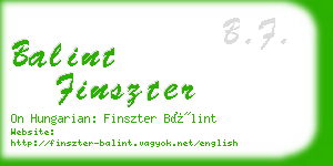 balint finszter business card